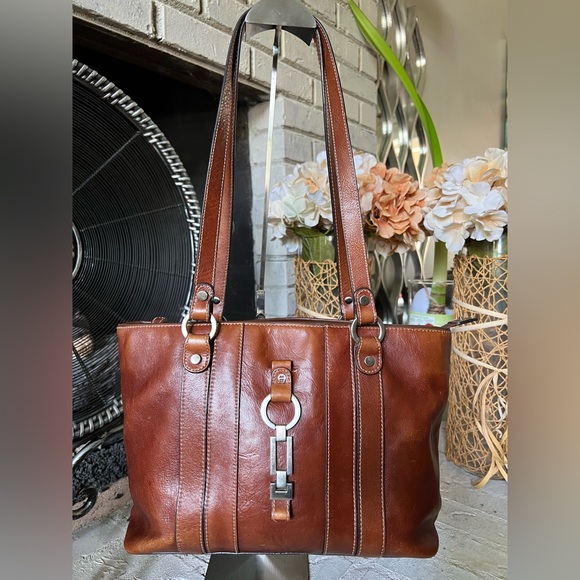 Etienne Aigner Vintage Leather Handbag Double Strap Shoulder Tote Bag - Picture 4 of 15